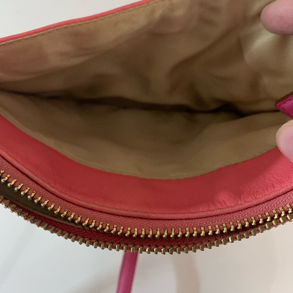 Coach Pink Leather Zipper Crossbody Messenger - Picture 10 of 11